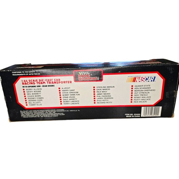 Racing Champions #9 Bill Elliot Melling Blue NASCAR Race Car Transporter‎ 1/64 - Picture 3 of 9